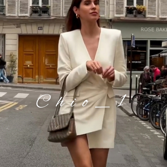 Satin Blazer Zara Cream Blazer ZARA DRAPED SATIN EFFECT BLAZER